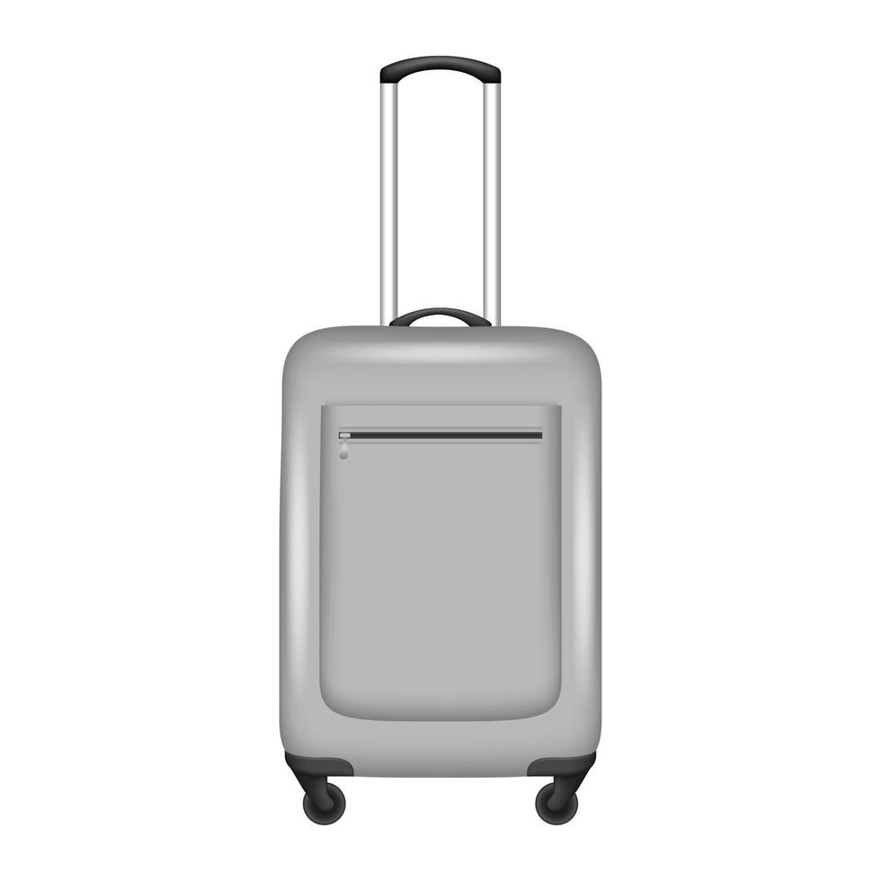 graues reisetaschensymbol, realistischer stil vektor