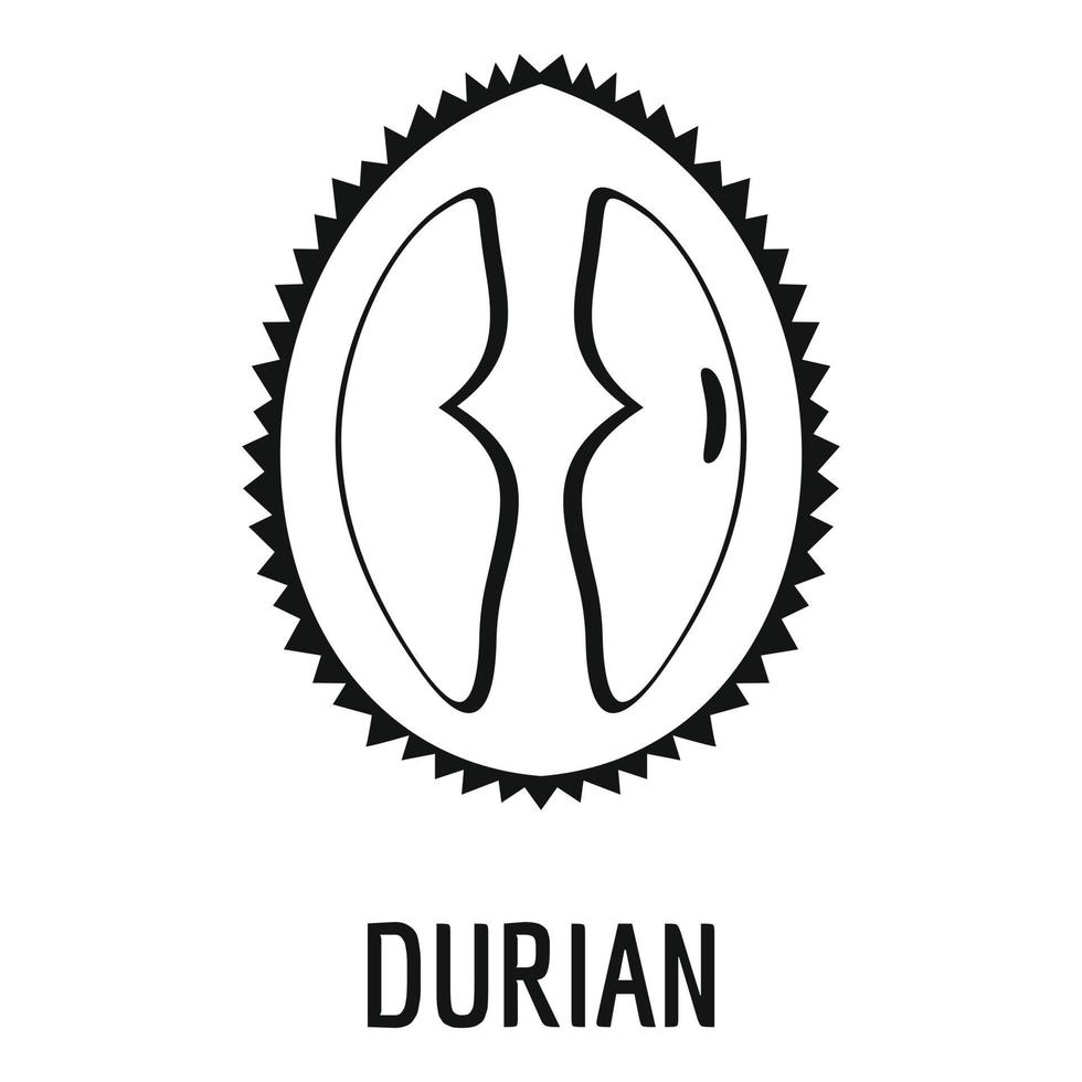 Durian ikon, enkel stil. vektor