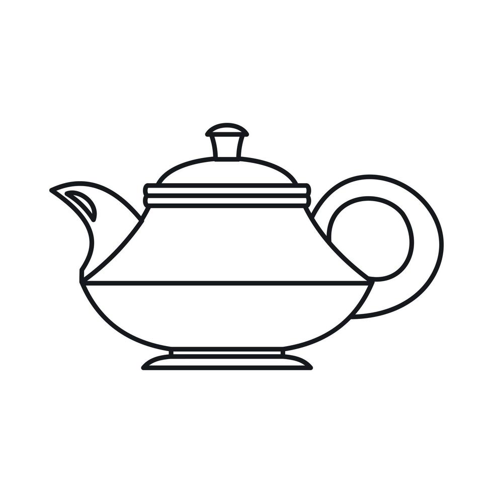 Teekannen-Symbol, Umrissstil vektor