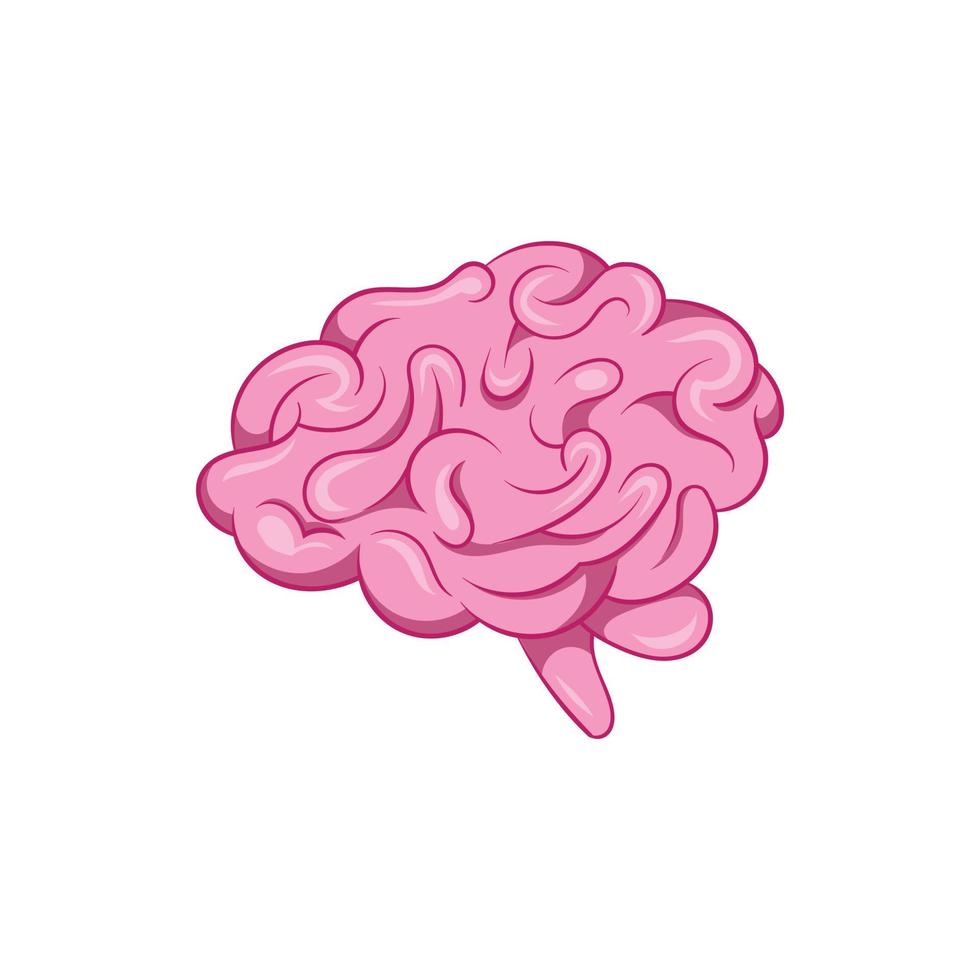 hjärna ikon, tecknad serie stil vektor