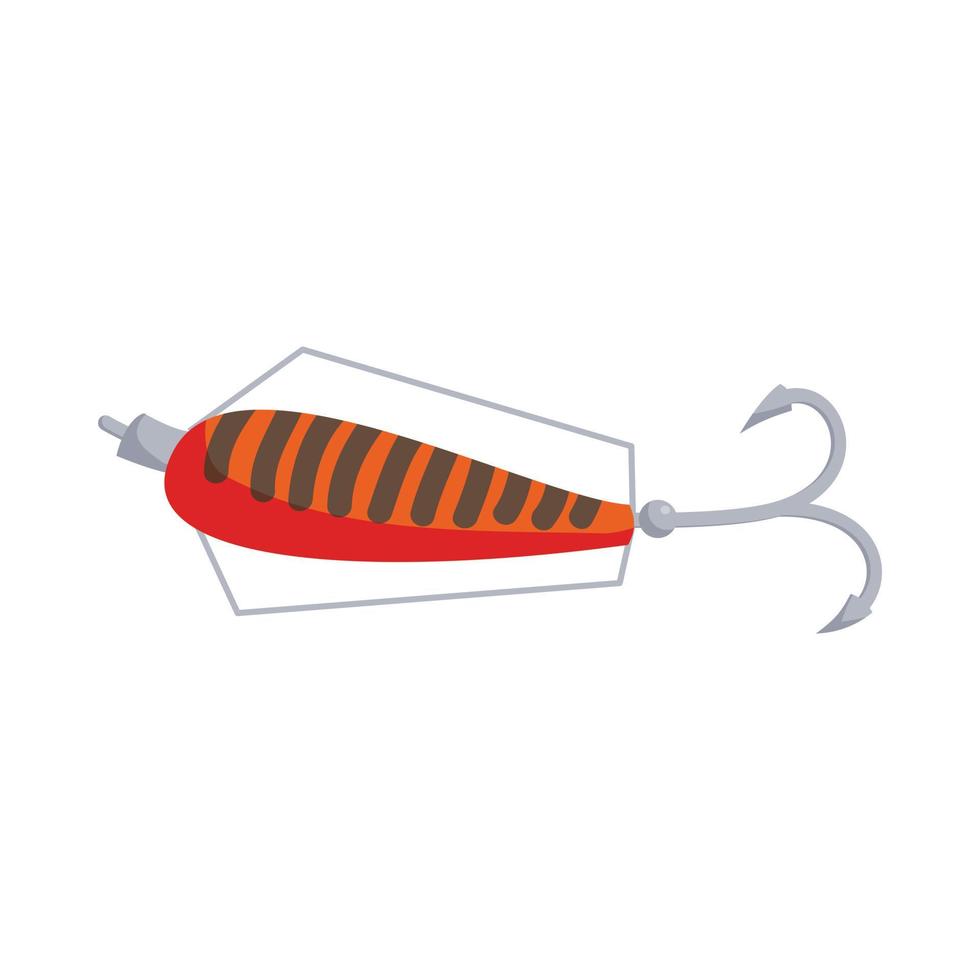 fiske locka ikon, tecknad serie stil vektor