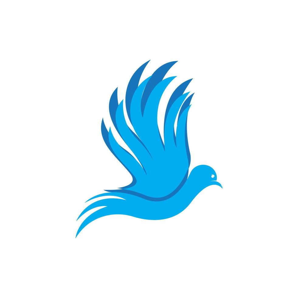Vogelflügel-Tauben-Logo-Vorlage vektor