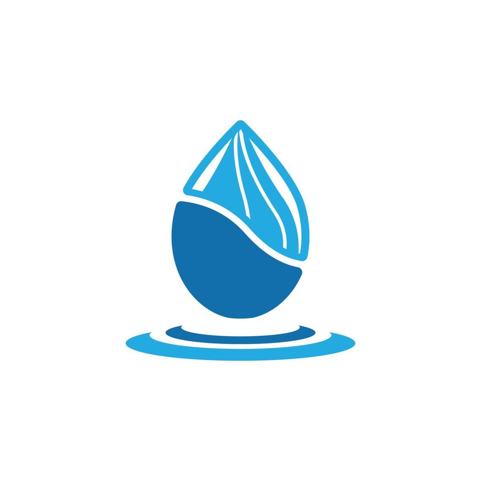 Wassertropfen-Logo-Schablonenvektor vektor