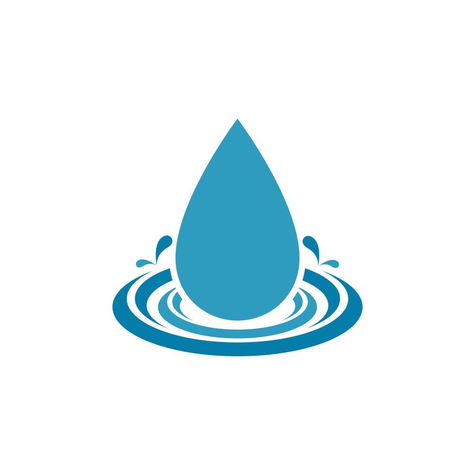 Wassertropfen-Logo-Schablonenvektor vektor