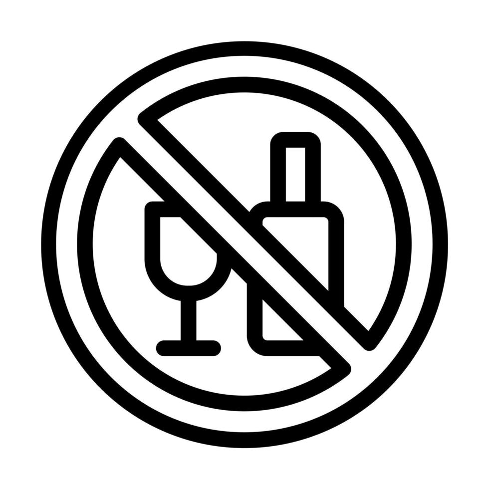 Kein Alkohol-Icon-Design vektor
