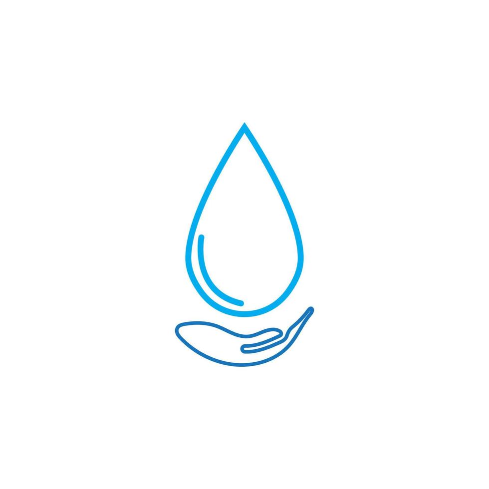 Wassertropfen-Logo-Schablonenvektor vektor