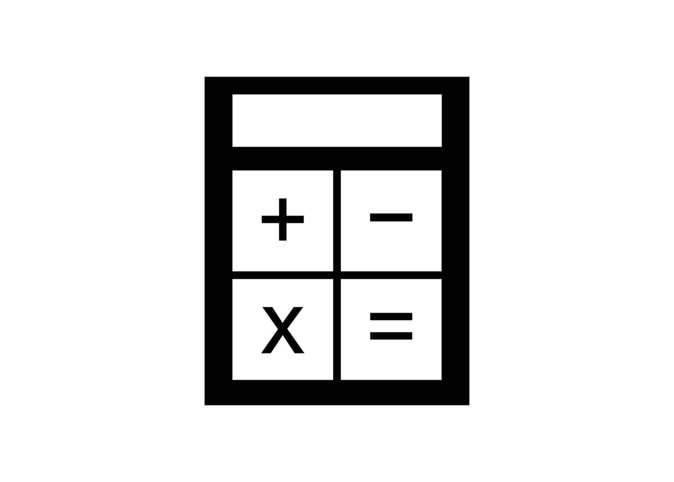 kalkylator ikon logotyp design mall vektor isolerat illustration
