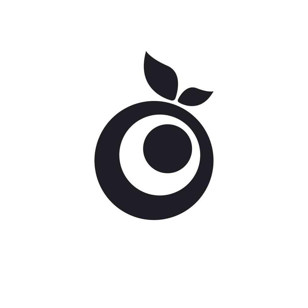 orange frukt logotyp platt och enkel symbol för företag företag eller personlig branding vektor