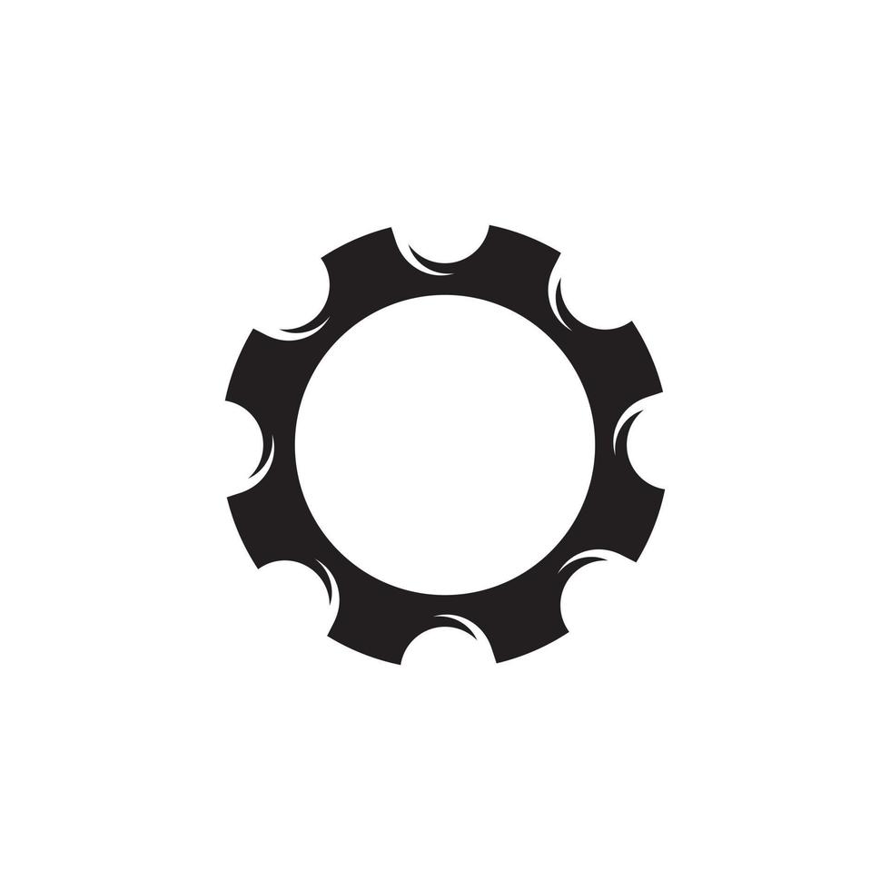 Design-Inspiration für das Zahnrad-Logo-Symbol im flachen Stil vektor