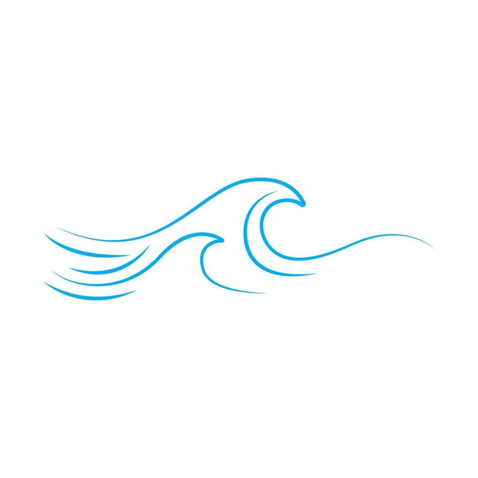 Symbol für das Logo der Meereswelle vektor