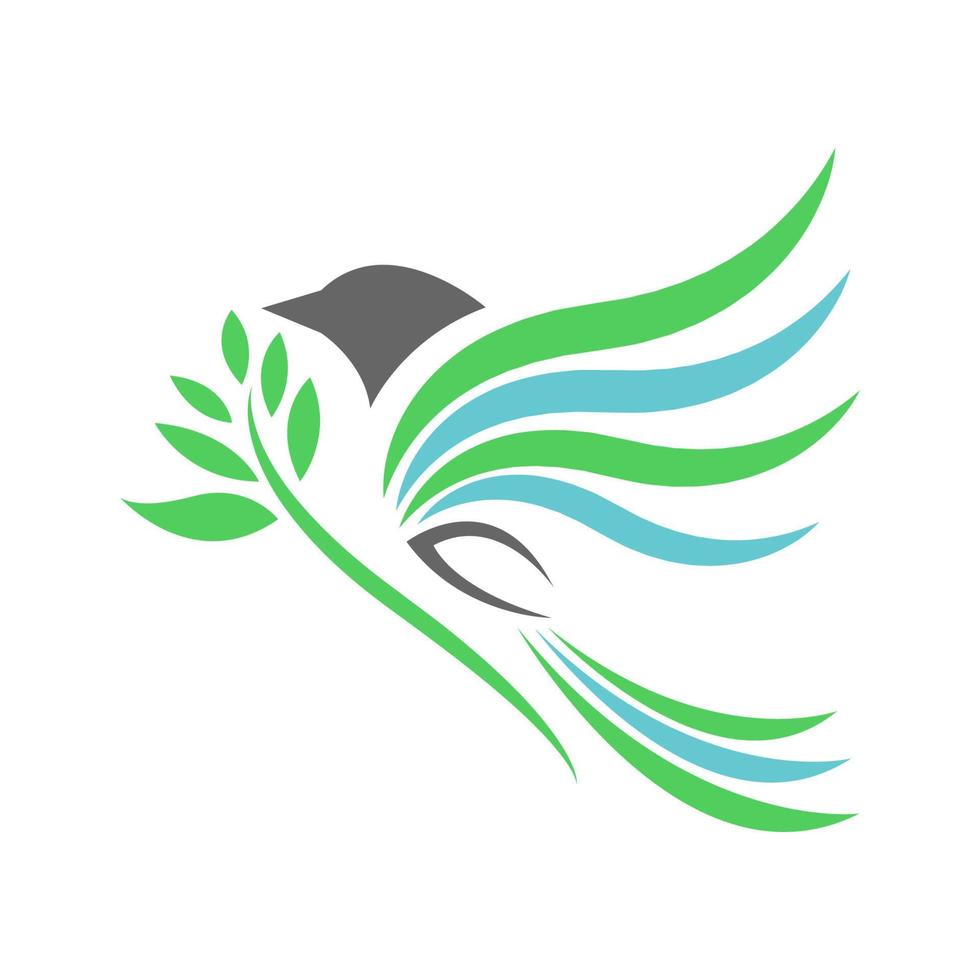 Vogel-Logo-Icon-Design vektor