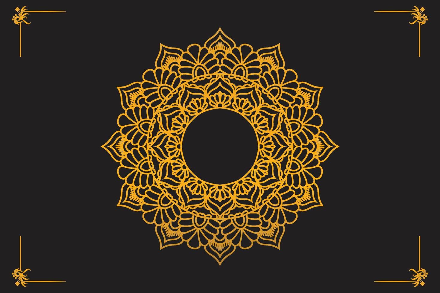 cirkulär mönster geometrisk lyx mandala för alpona, henna, mehndi, tatuering, dekoration. vektor