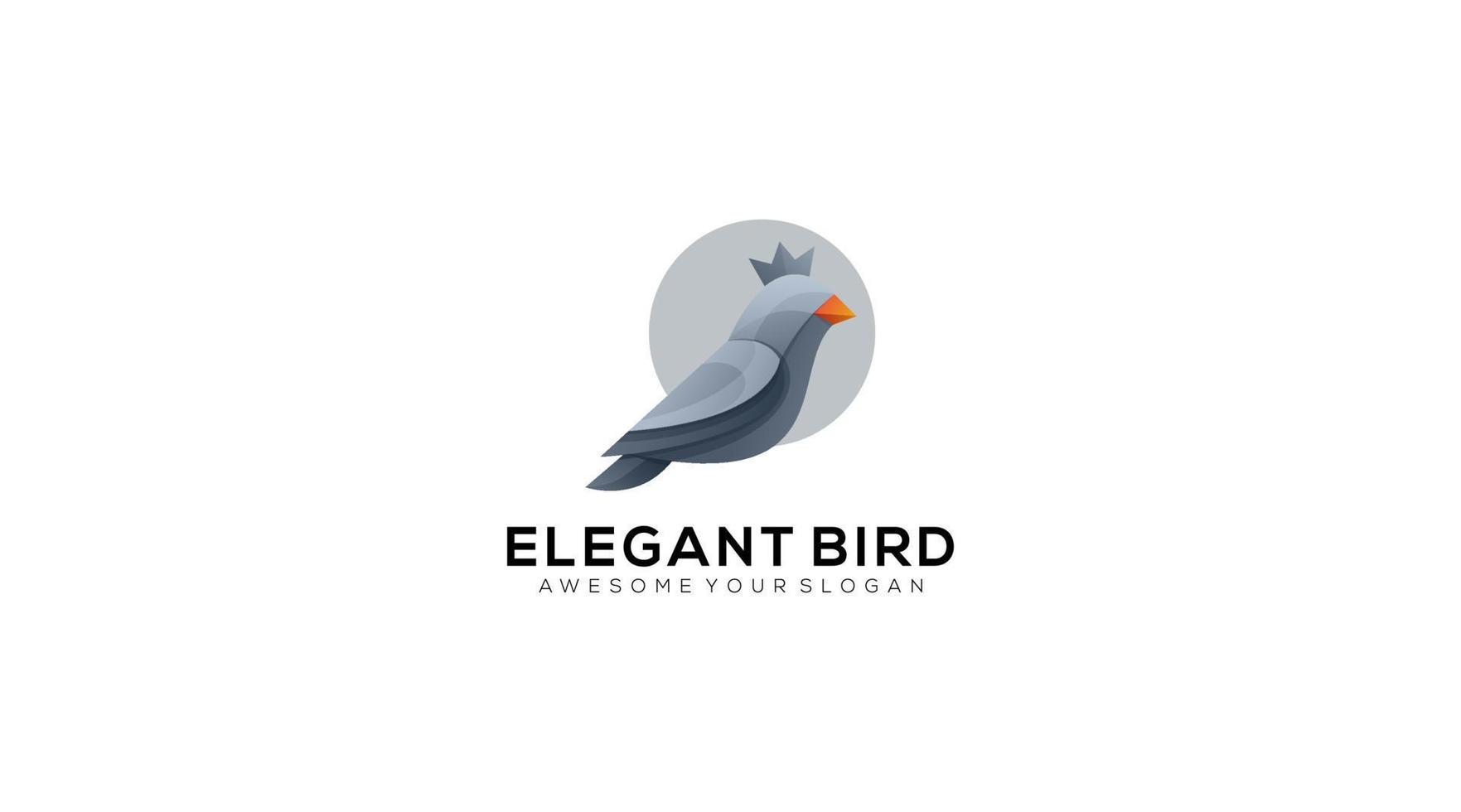 elegante Königin-Vogel-Symbol-Logo-Design-Vektor-Illustration vektor