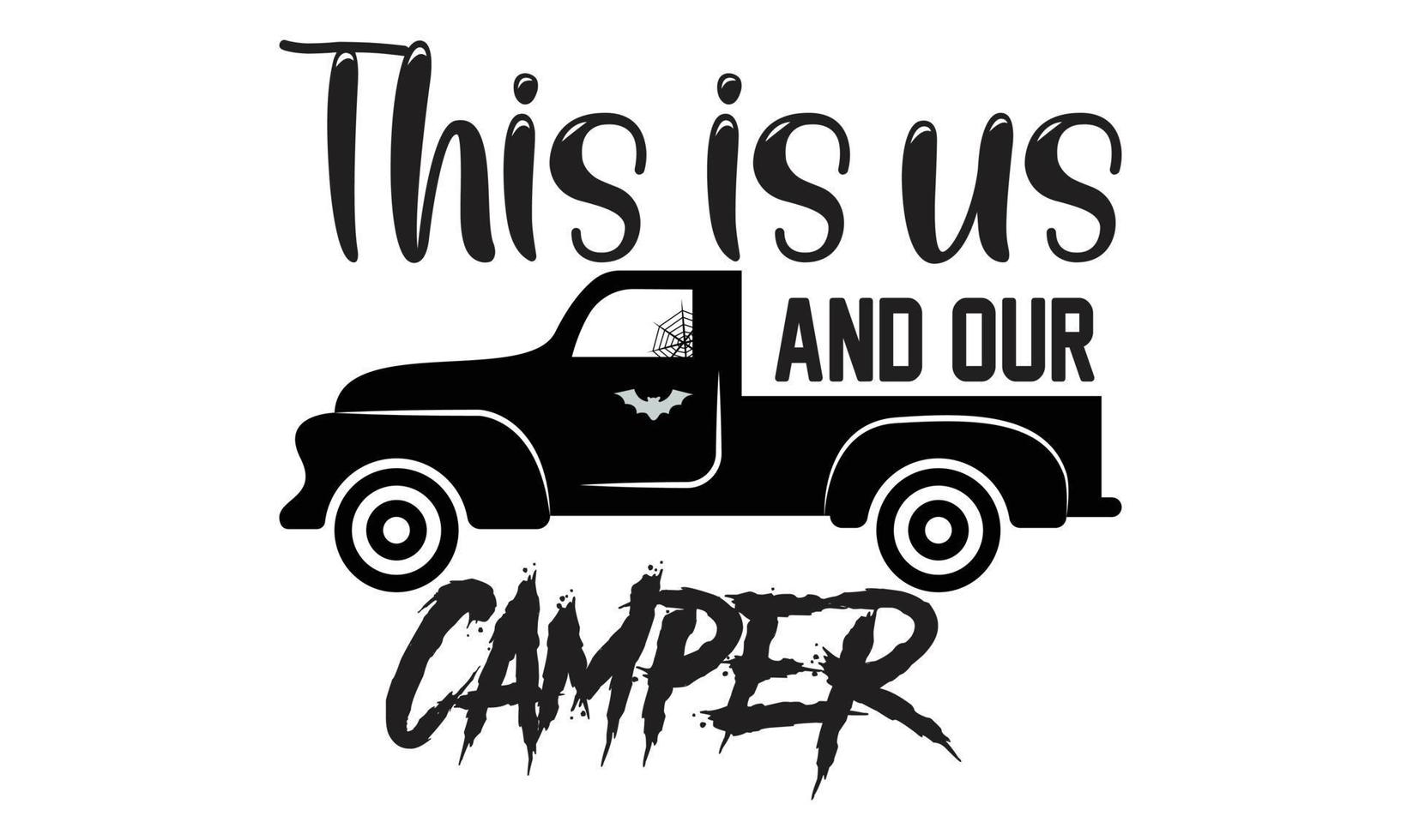 Typografie-Camping-T-Shirt-Design, Camping-Vektor und Illustrationslinien-Kunstdesign. vektor