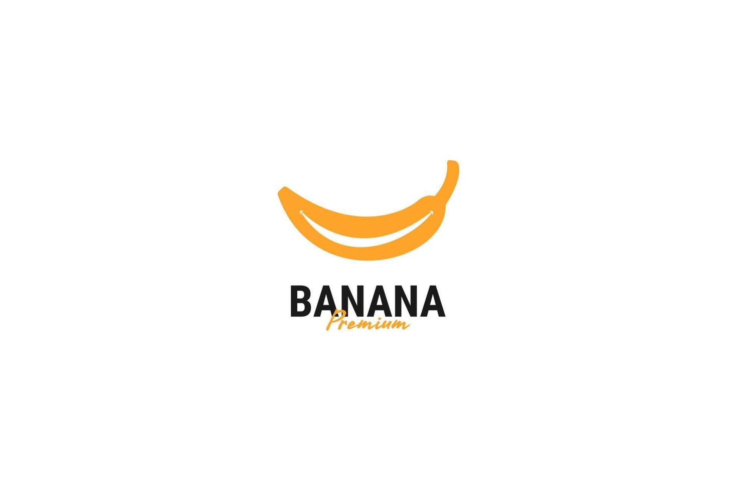 platt banan logotyp vektor design mall illustration