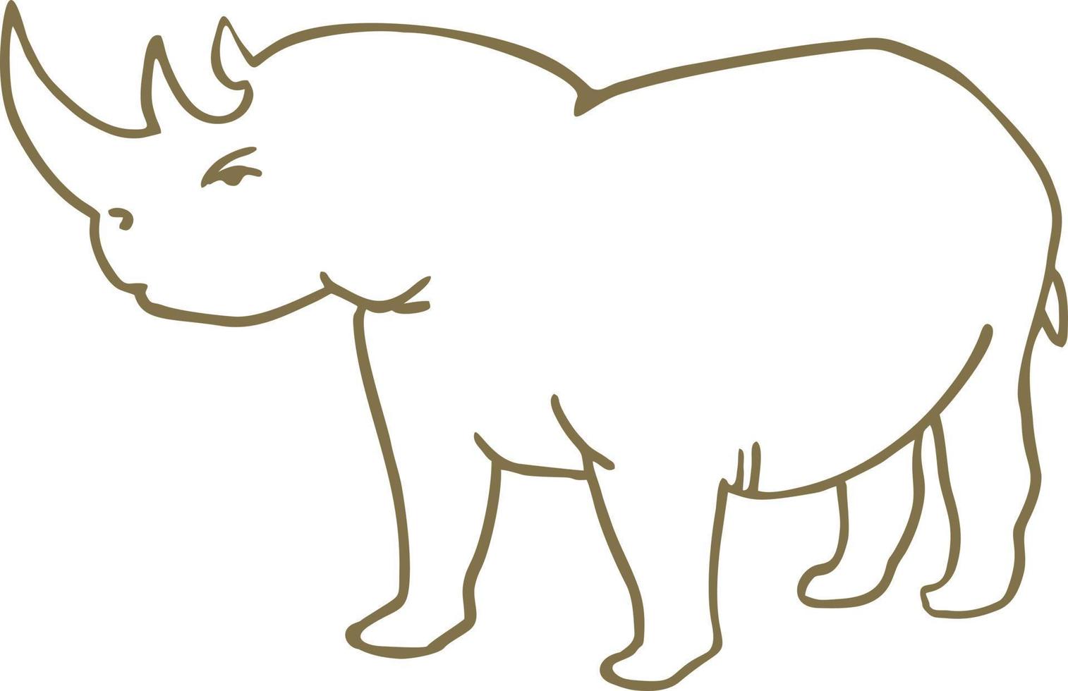 Symbol für Nashornlinie. abstraktes minimales symbol. Nashorn-Logo-Konzept. kreatives Nashorn-Logo-Design-Symbol, afrikanisches Nashorn vektor