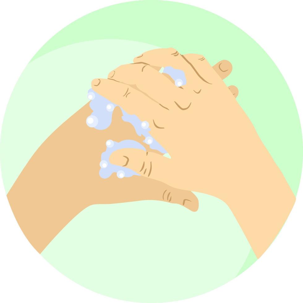 Handhygiene-Symbol. Krankheitspräventionssymbol schützt. Vektordesinfektionsmittel, antiseptisch, antibakterielle Symbole. Symbol für saubere Hände, Symbol für Websites und Druck vektor