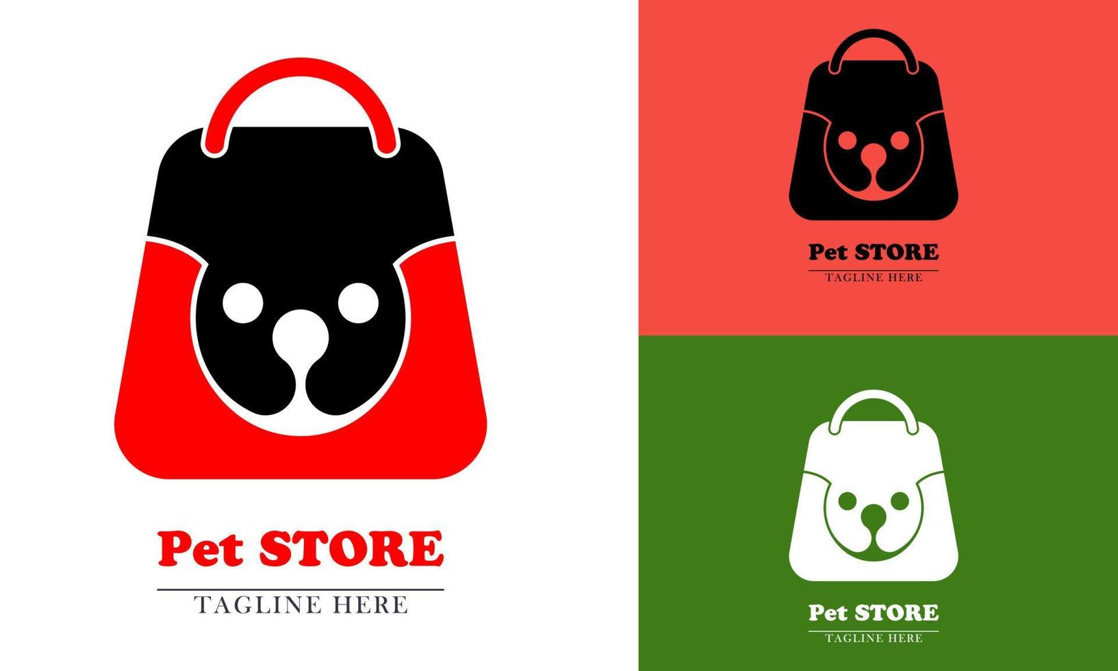 eleman katt huvud och väska logotyp ikon sällskapsdjur Lagra vektor