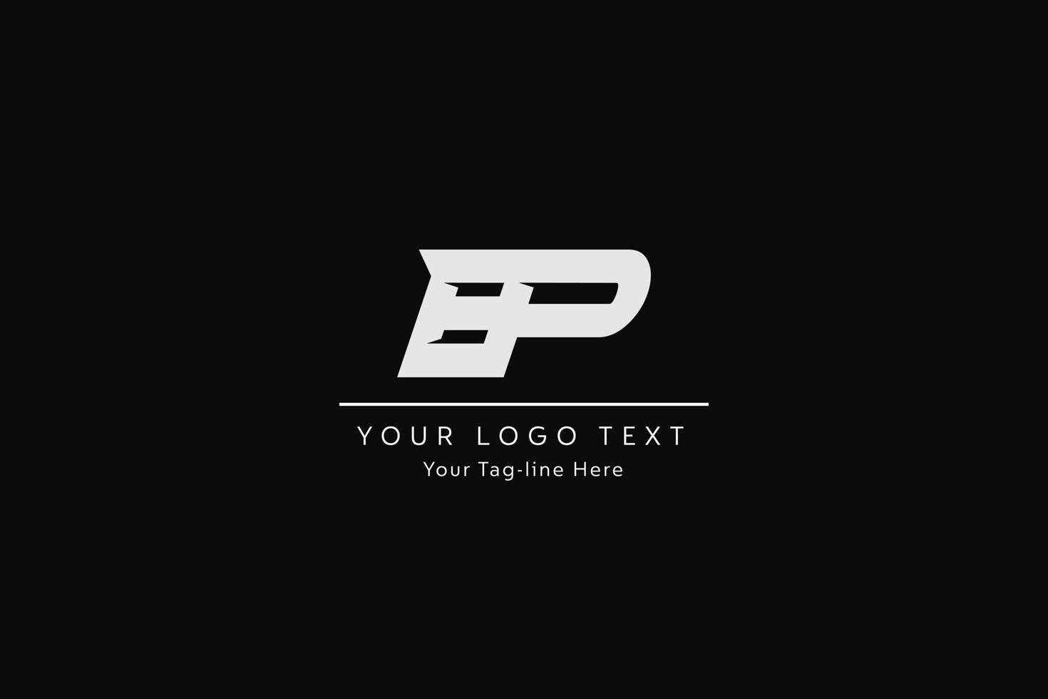 bp brev logotyp design. kreativ modern b p brev ikon vektor illustration.