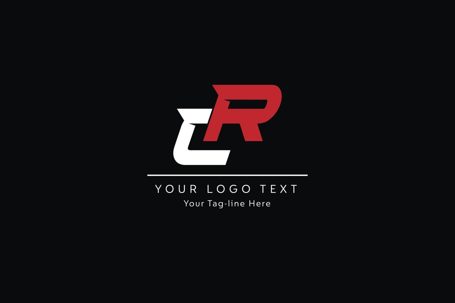 cr brev logotyp design. kreativ modern c r brev ikon vektor illustration.