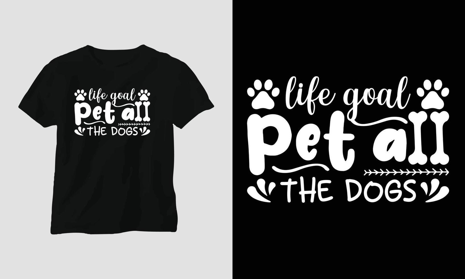 liv mål sällskapsdjur Allt de hundar - hund citat t-shirt och kläder design vektor