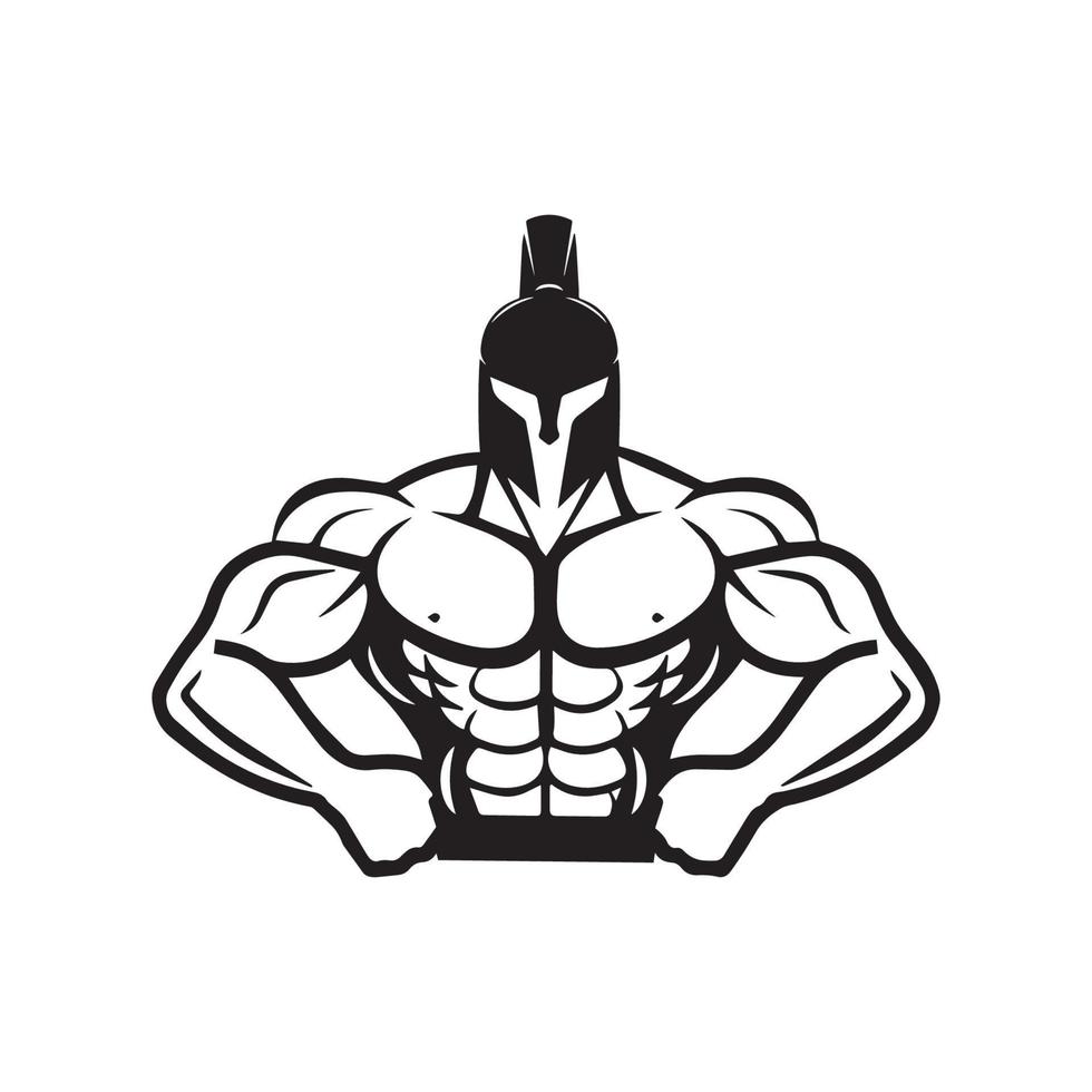spartansk kondition och Gym logotyp vektor bild