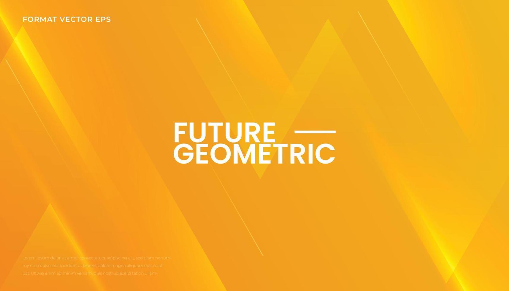 abstrakt dynamisk gul orange bakgrund med geometri täcka över former vektor