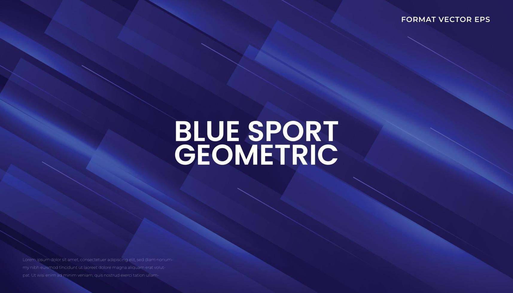 abstrakter blauer futuristischer geometrischer hintergrund. cooler hintergrund für sport, technik, geschwindigkeit, bewegungskonzept. Vektor-Illustration vektor