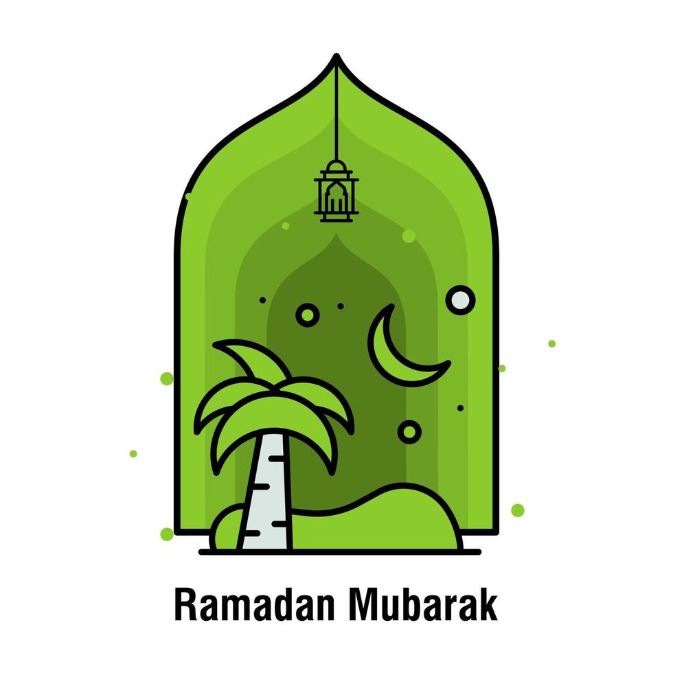 ramadan kareem begrepp baner vektor illustration