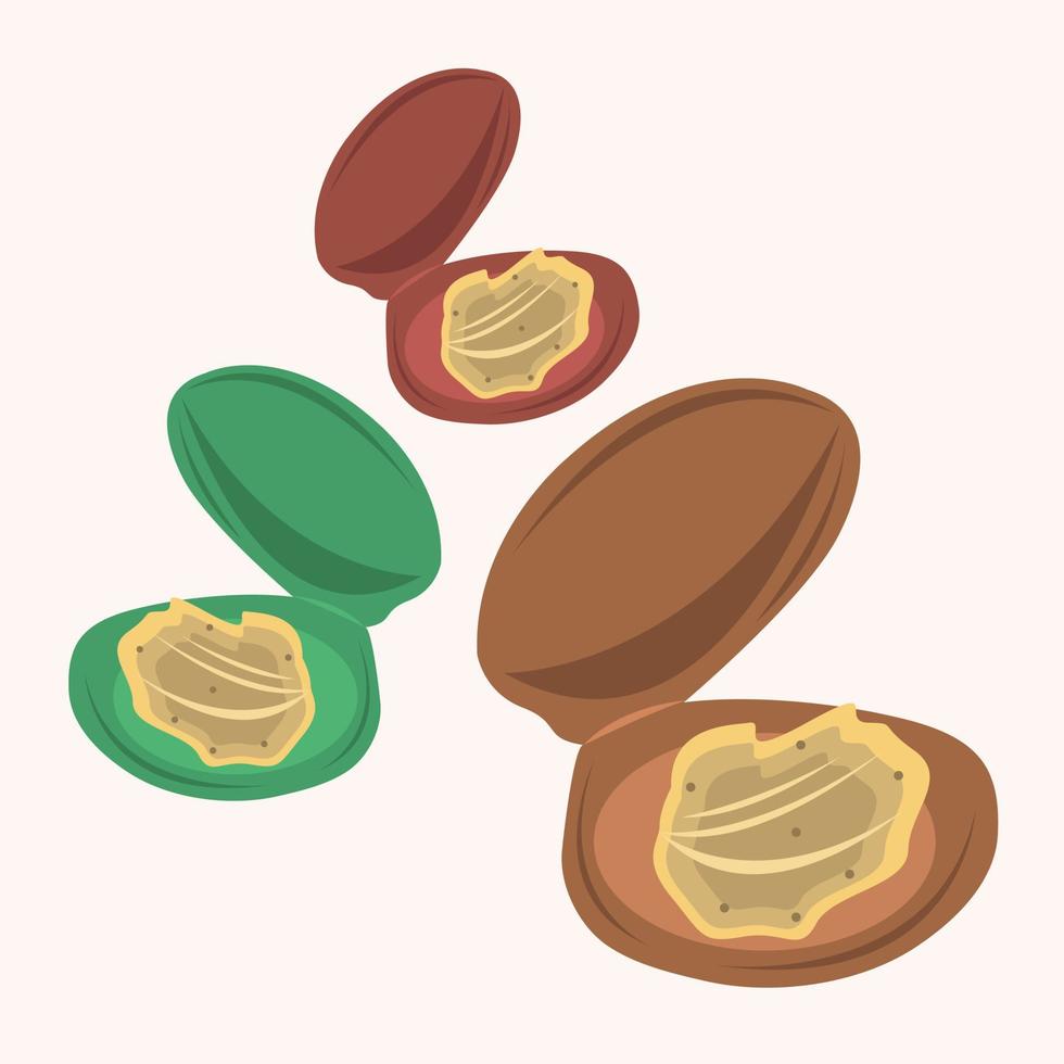 Meeresfrüchte gekochte Muscheln Vektorillustration für Grafikdesign und dekoratives Element vektor