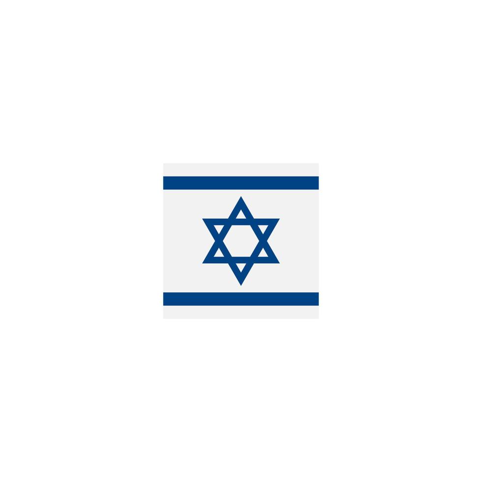 Israel flagga logotyp eller ikon design vektor