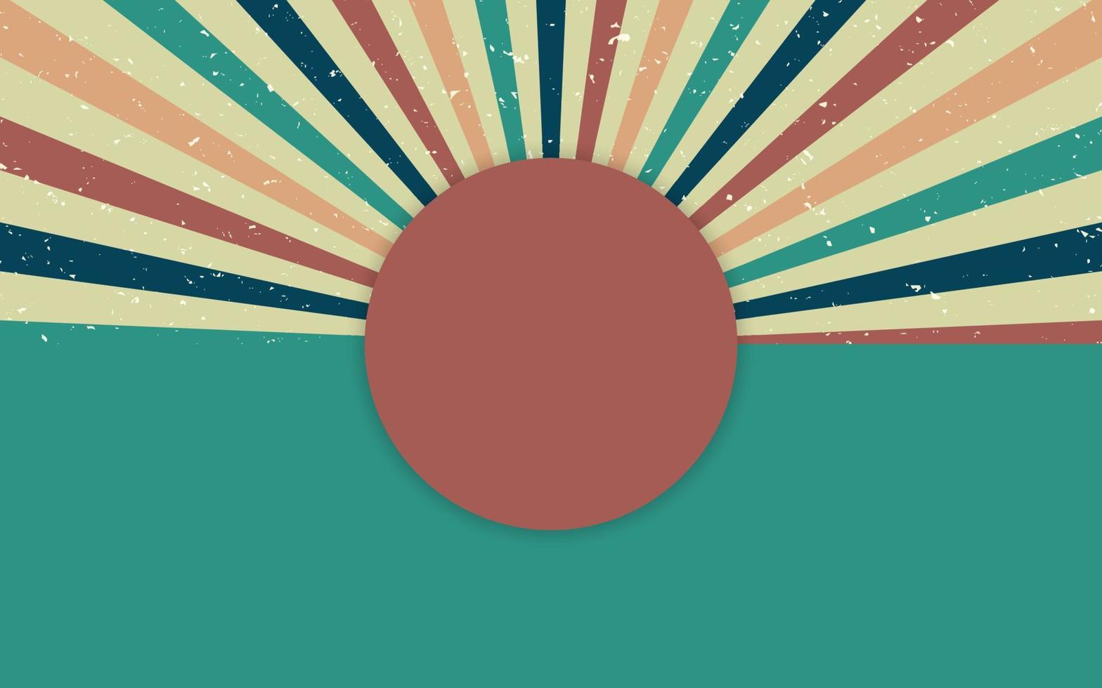 Vintage Sonne Retro-Hintergrund mit Grunge-Textur vektor