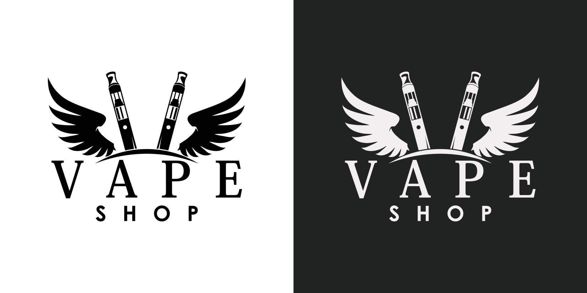 vape logotyp design modern begrepp vektor