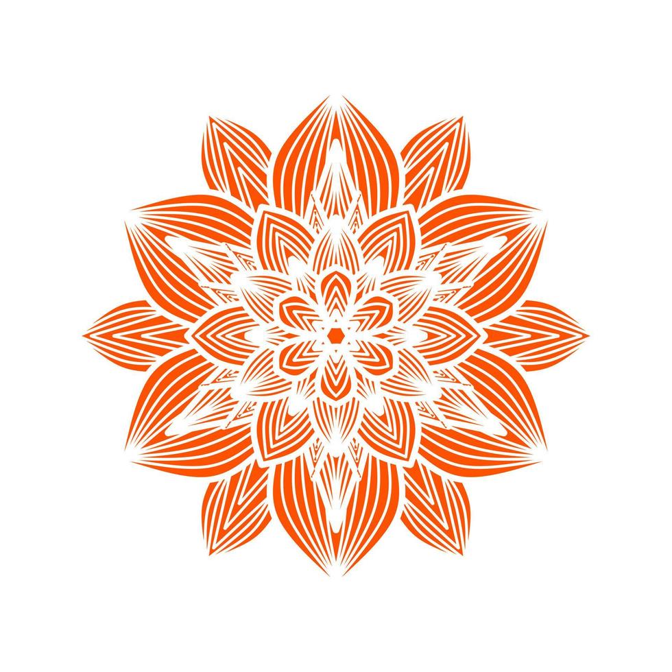 Muster Blume Mandala-Vektor-Illustration. dekoratives Luxus-Mandala-Muster vektor