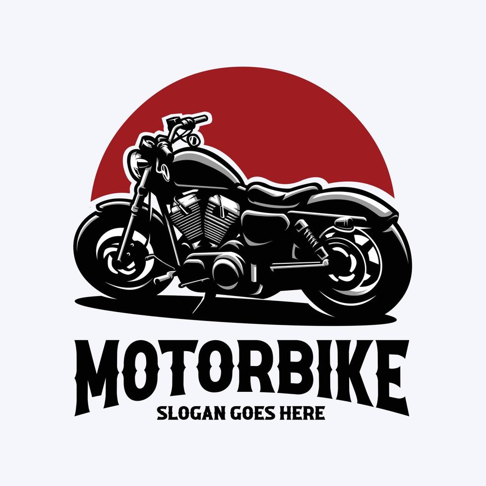 Motorrad-Silhouette-Logo-Vektor-Lager-Illustration. am besten für Automobil-T-Shirt-Design vektor