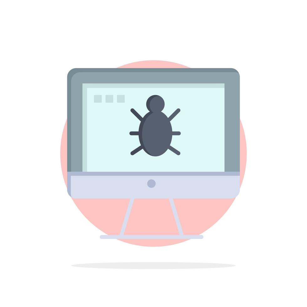 övervaka insekt skärm säkerhet abstrakt cirkel bakgrund platt Färg ikon vektor