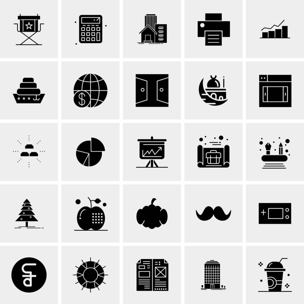 25 universelle Business-Icons Vektor kreative Icon-Illustration zur Verwendung in Web- und Mobilprojekten