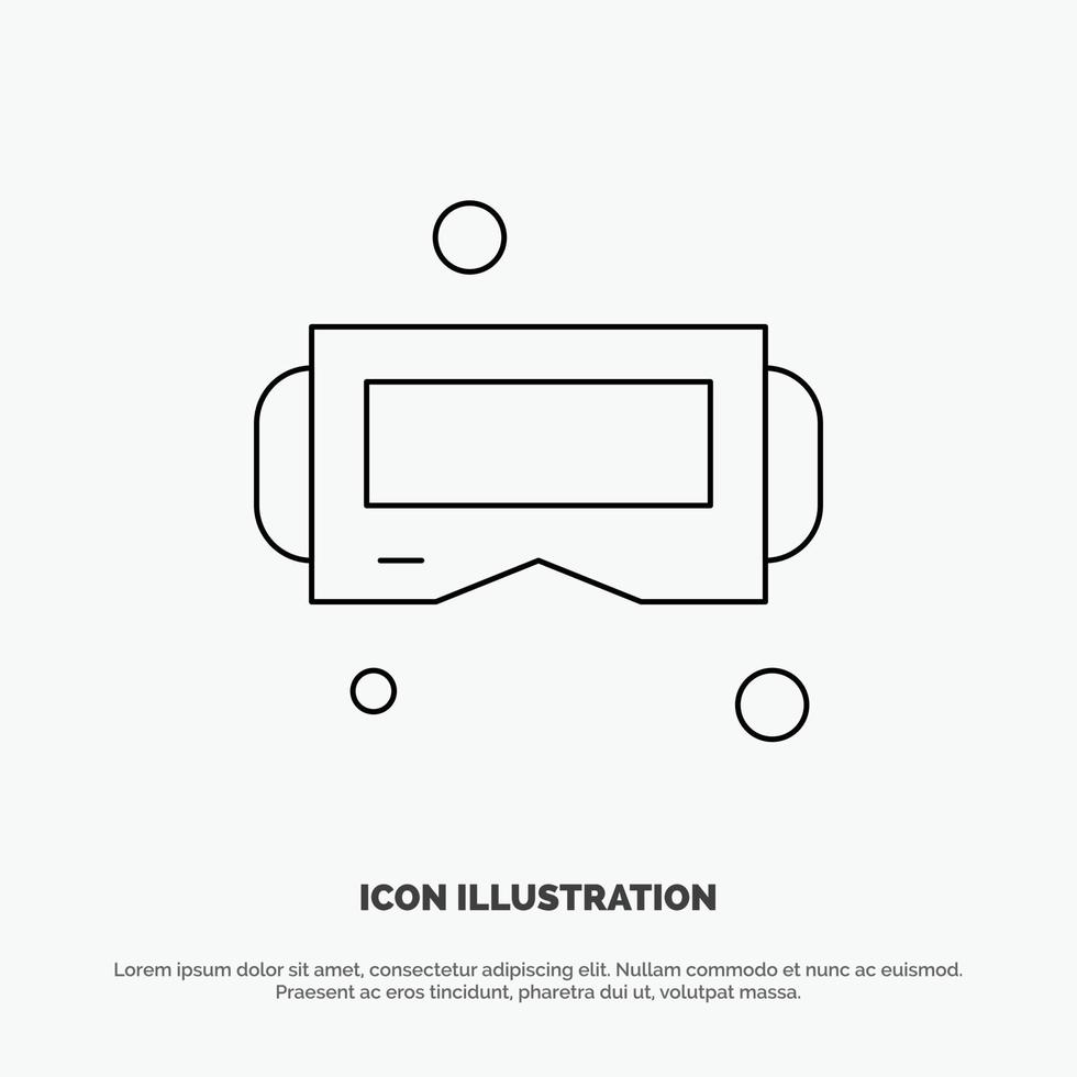 Gerätebrille Google Glass Smart Line Icon Vektor