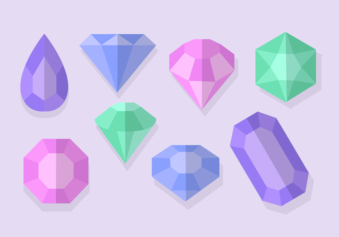 Gratis Sparkly Gems Vector