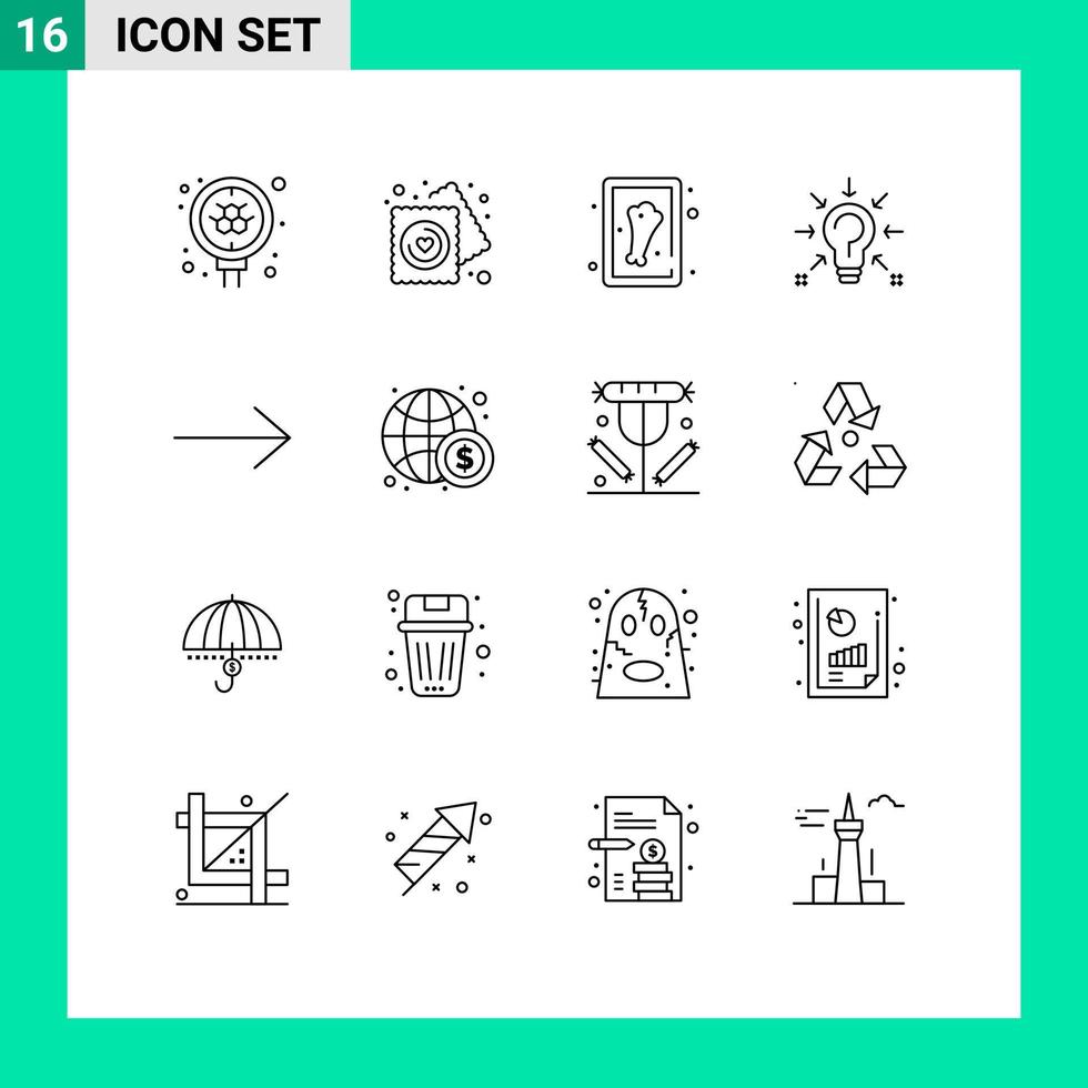 16 tematiska vektor konturer och redigerbar symboler av rätt förslag kyckling lösning fråga redigerbar vektor design element
