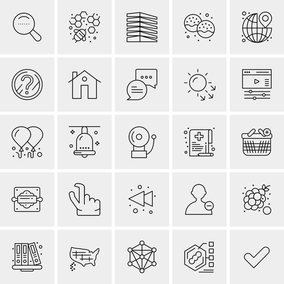 25 universelle Business-Icons Vektor kreative Icon-Illustration zur Verwendung in Web- und Mobilprojekten