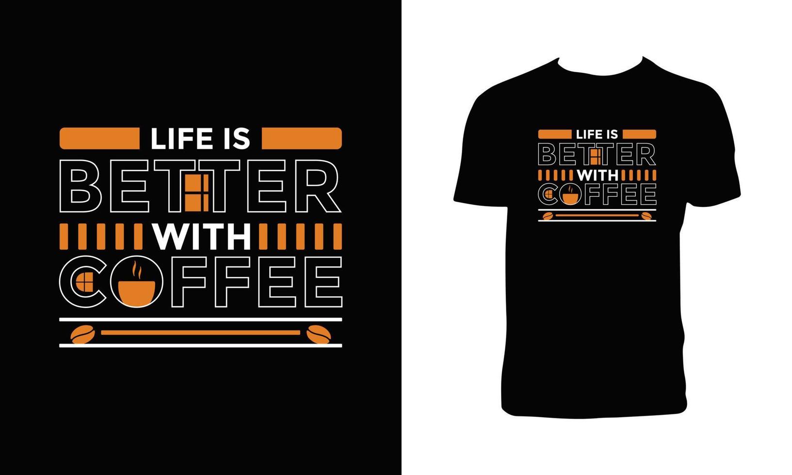 kaffe typografi t-shirt design vektor