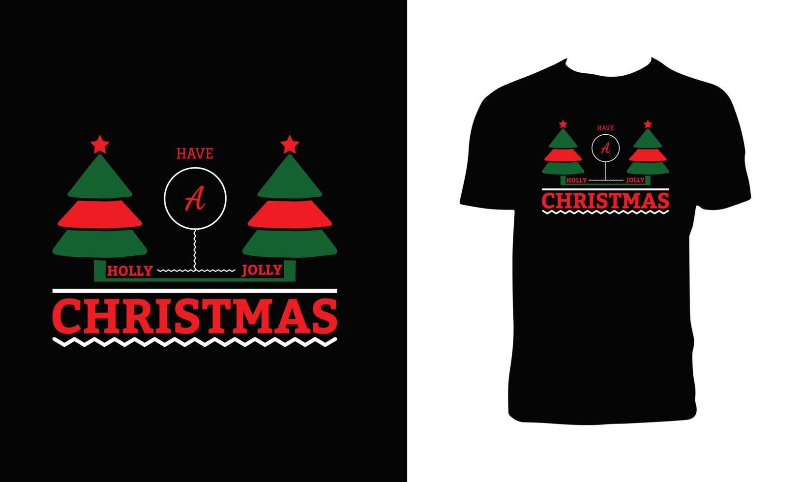 frohe weihnachten dekoratives t-shirt design vektor