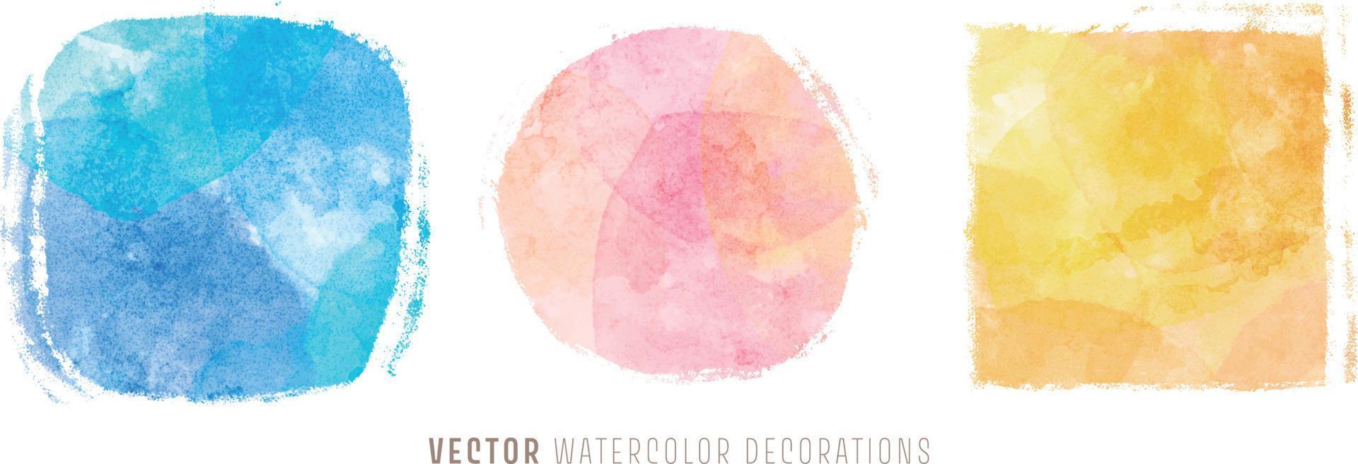 Vektor-Aquarell-Dekorationen. Hintergrund für Titel und Logo vektor