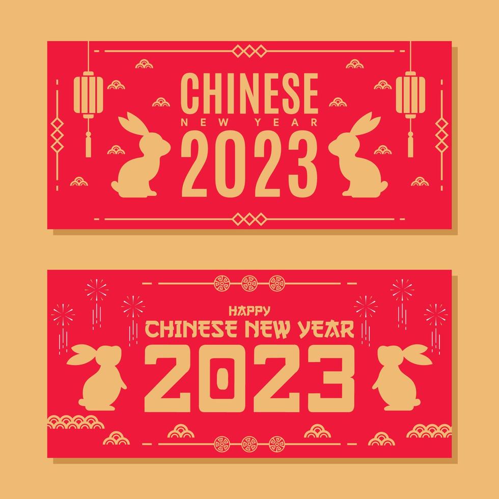 flacher hintergrund des chinesischen neujahrsbanners vektor