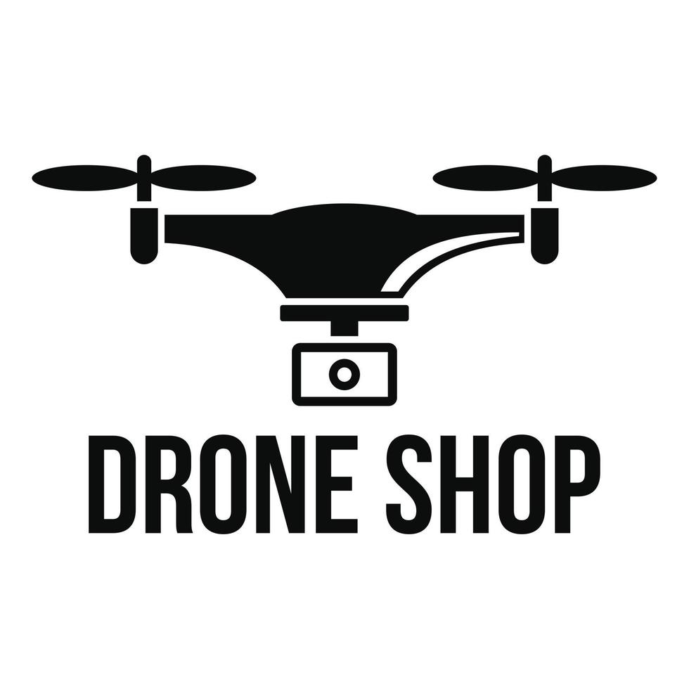 Drohnen-Shop-Logo, einfacher Stil vektor