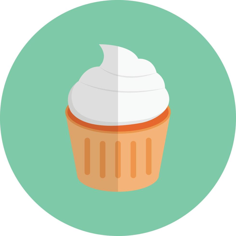 Cupcake-Vektorillustration auf einem Hintergrund. Premium-Qualitätssymbole. Vektorsymbole für Konzept und Grafikdesign. vektor