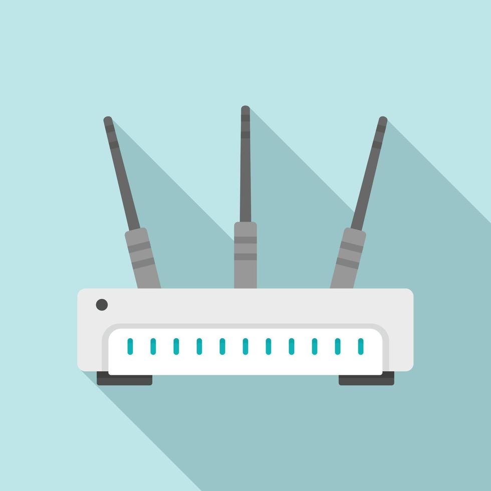 WLAN-Router-Symbol, flacher Stil vektor