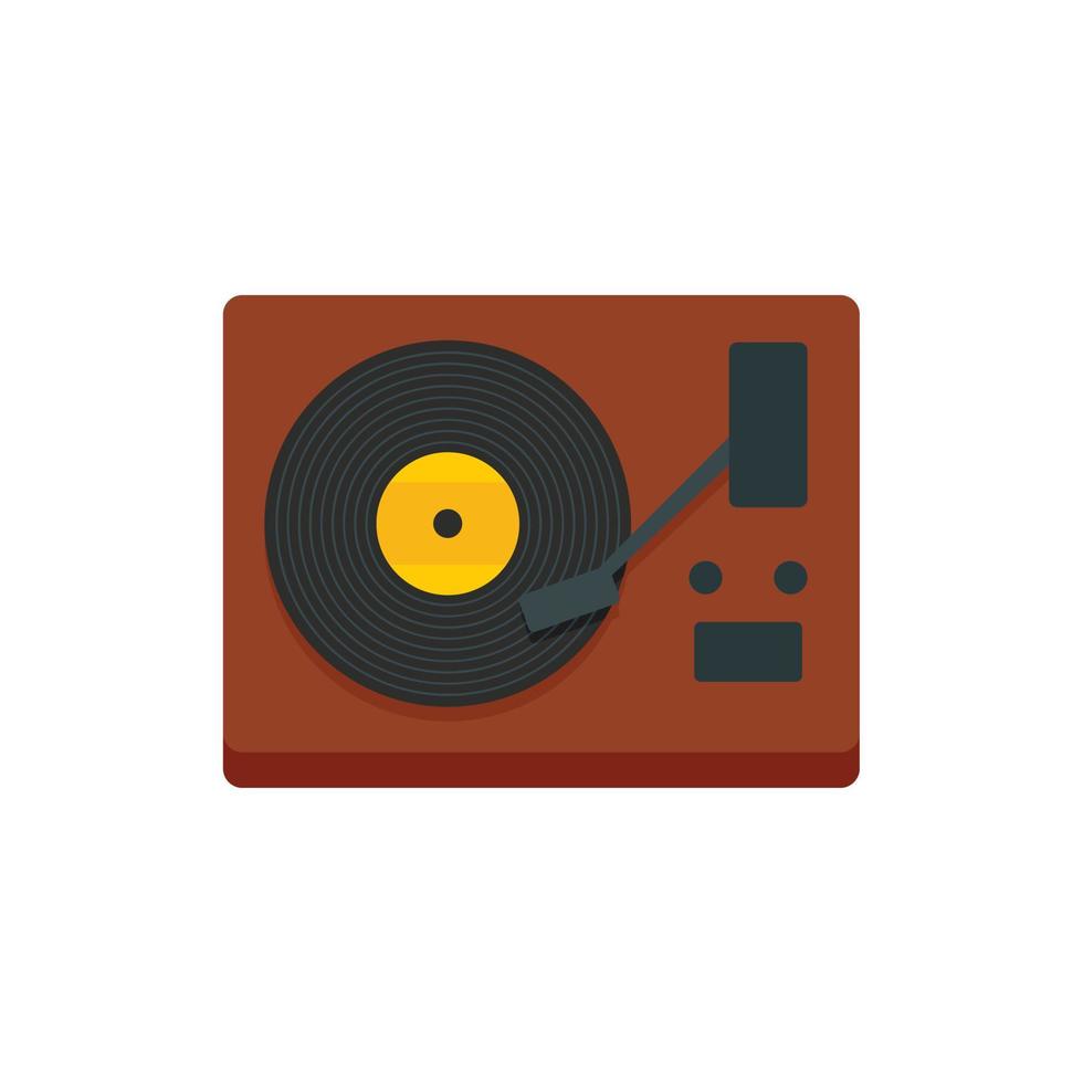 Vinyl-Player-Symbol, flacher Stil vektor