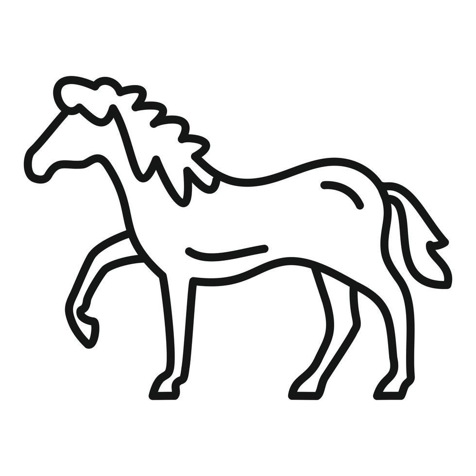 Reitpferd-Symbol, Umrissstil vektor